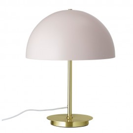 bloomingville lampe de table champignon retro rose pastel metal dore