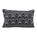 Housse de coussin rectangulaire style art déco bleu House Doctor Ananda