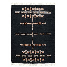 house doctor mila tapis de salon noir motif ethnique ad0999-140x200