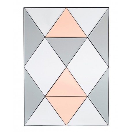house doctor rhomb miroir decoratif multicolore losanges sc0416