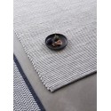 Tapis design épuré uni coton gris clair Hübsch