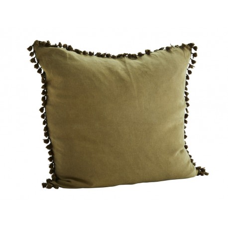 madam stoltz grand coussin carre lin lave bronze 70 x 70 cm