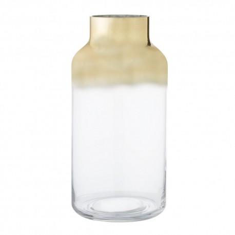 bloomingville gold vase design verre transparent dore 31409679