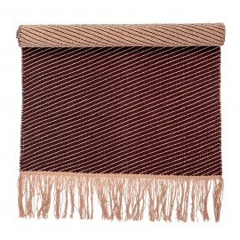 bloomingville tapis descente de lit coton rouge bordeaux 60 x 120 cm