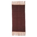 bloomingville tapis descente de lit coton rouge bordeaux 60 x 120 cm