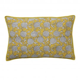 bungalow denmark housse de coussin soie rectangulaire jaune curry Pomegranate