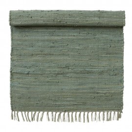 bungalow denmark tapis descente de lit coton chindi vert 60 x 90 cm