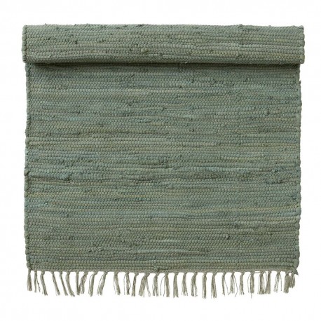 bungalow denmark tapis descente de lit coton chindi vert 60 x 90 cm