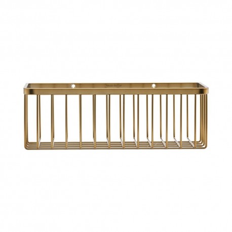 house doctor panier etagere salle de bains metal dore laiton wg0320