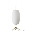 Lampe de table élégante verre blanc laiton Frandsen Silk