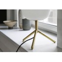 frandsen silk lampe de table elegante chic verre blanc laiton tripod