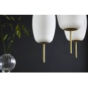 Suspension chic classique verre blanc laiton Frandsen Silk