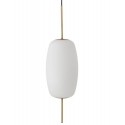 suspension retro chic ovale verticale verre blanc laiton frandsen silk