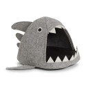 niche pour chat en forme de requin feutre gris zeller 14374