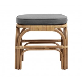 Tabouret en rotin style rétro chic Nordal