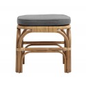 nordal tabouret en rotin style retro chic 2559