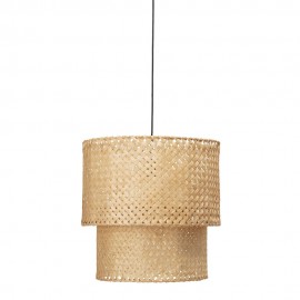 Suspension bois bambou tressé style vintage chic Bloomingville