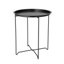 bloomingville soon table d appoint metal noir plateau amovible 89166081