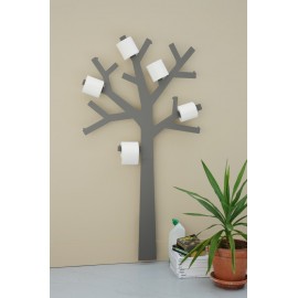 Presse Citron Pqtier design metal Wall Tree paper wc rolls holder grey