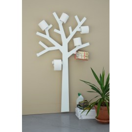 Presse Citron Pqtier Wall Tree Paper WC Rolls Holder Metal White