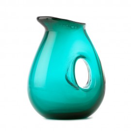 carafe design verre souffle pols potten hole vert emeraude
