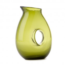 Carafe design verre Pols Potten Jug with hole vert