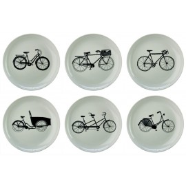 Assiettes à dessert vélos Pols Potten Bikes (set de 6)