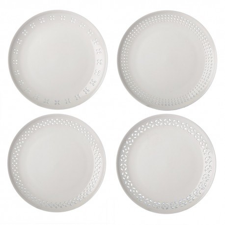 Assiettes percées façon dentelle porcelaine Pols Potten