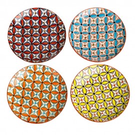 pols potten hippy set de 4 petites assiettes multicolores 230-400-164