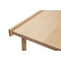 hubsch table basse rectangulaire scandinave annees 60 bois clair