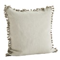 madam stoltz housse de coussin lin lave gris clair 60 x 60 cm