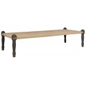 Banc indien méridienne bois corde tressée IB Laursen Charpoy daybed