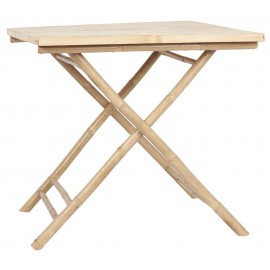 Table carrée pliante en bois de bambou IB Laursen