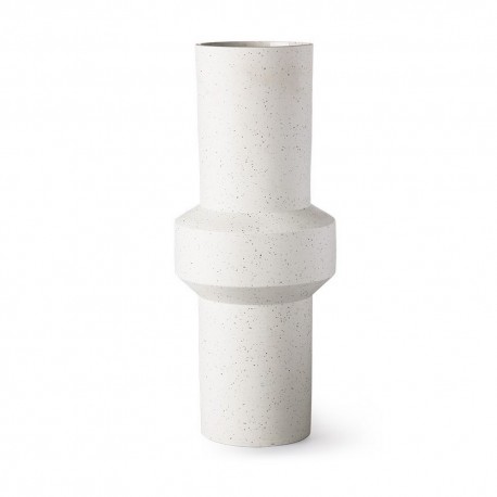 hk living vase droit graphique design blanc ecru tachete ace6819