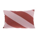 Coussin rectangulaire coton rayé rouge HK Living