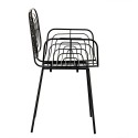 Chaise design avec accoudoirs métal noir Pols Potten Boston