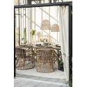ib laursen petite suspension cloche bois bambou naturel tresse 3836-14