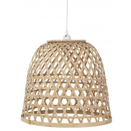 Suspension cloche bois bambou tressé IB Laursen