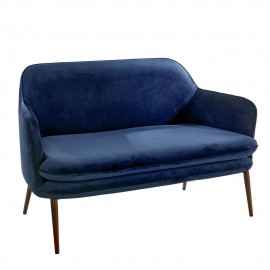 Pols Potten Charmy Vintage-Sofa aus Samt in Blau