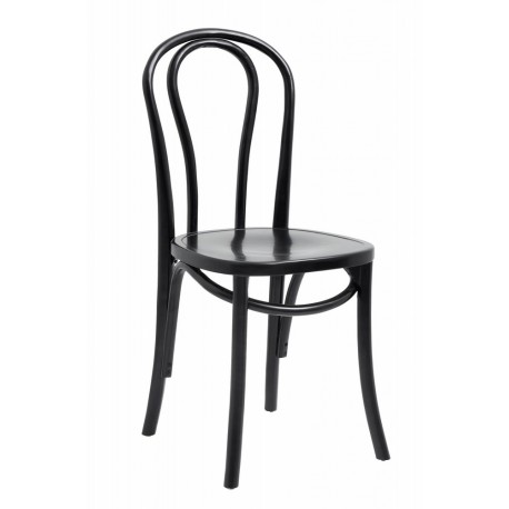 chaise bistrot bois noir brillant nordal 27230