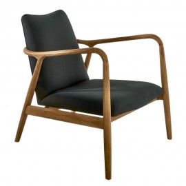 pols potten charles fauteuil design retro scandinave noir 550-020-086