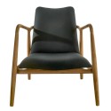 Fauteuil design rétro scandinave Pols Potten Charles noir