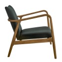 Fauteuil design rétro scandinave Pols Potten Charles noir