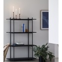 hubsch grande etagere a poser style epure design noire bois metal