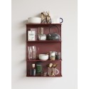 hubsch etagere murale rouge metal grillage design 020906