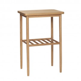 table d appoint carree bois clair design scandinave hubsch 880906