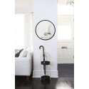 Miroir mural rond bord en caoutchouc noir Hub 24 Umbra D 61 cm