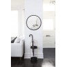 Miroir mural rond bord en caoutchouc noir Hub 24 Umbra D 61 cm