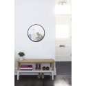 Miroir mural rond bord en caoutchouc noir Hub 24 Umbra D 61 cm