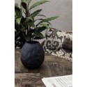 Vase verre noir style déformé cabossé House Doctor Groove